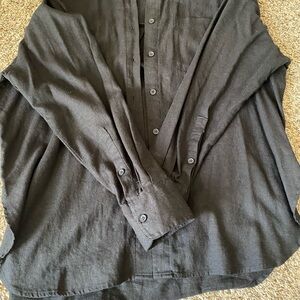 black long sleeve button up shirt